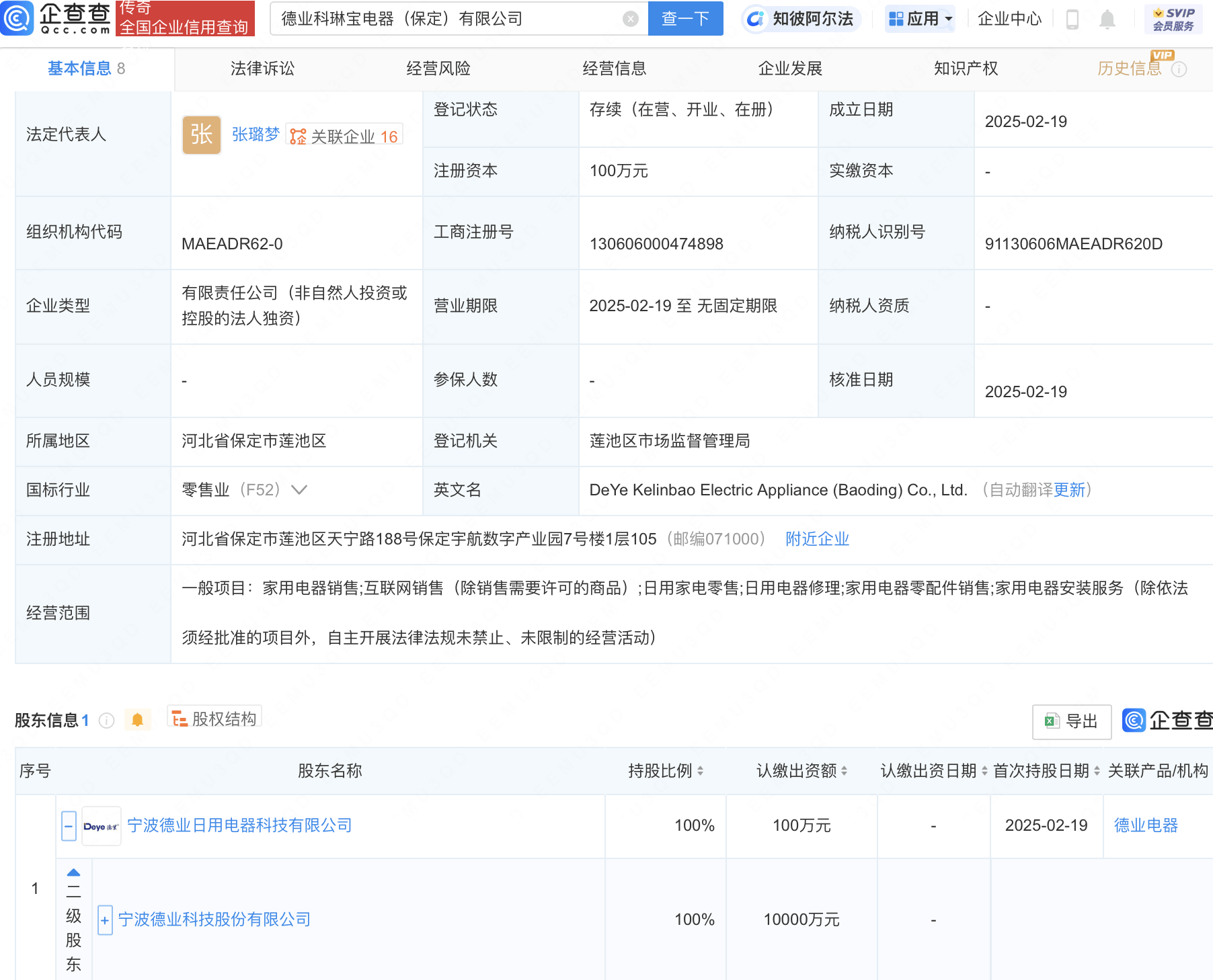 德業(yè)股份新動作：成立電器銷售公司，布局家用電器市場:電器銷售公司